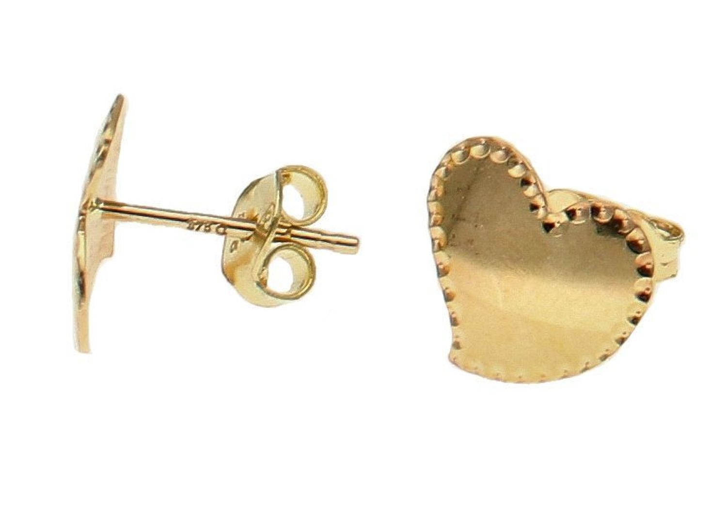 Złote kolczyki damskie 375 serduszka blaszki wkrętki KL 2554 375 (1).jpg